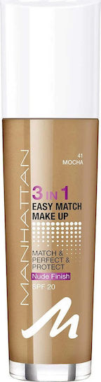 Easy Match 3 In 1 Liquid Make Up SPF20 41 Mocha 30ml