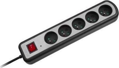 Steckdosenleiste mit Überspannungsschutz 5 Positionen mit Kabel 1.5m