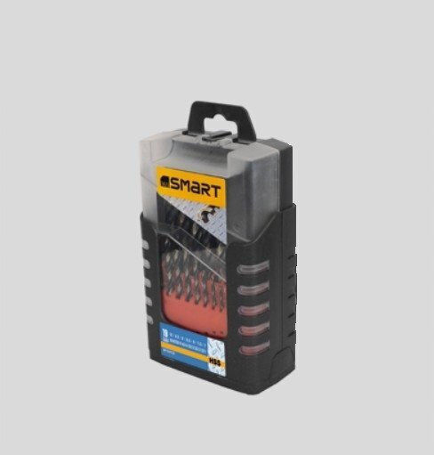 Smart Set of 19 Diamond Drills HSS with Cylindrical Shank for Metal
