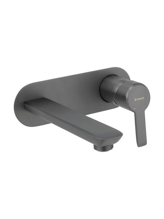 Deante Built-in Mixer & Spout Set for for Bathroom Sink Gray
