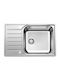 Blanco Ένθετος Νεροχύτης Inox Brushed με Μπαταρία Μ78xΠ50cm Ασημί