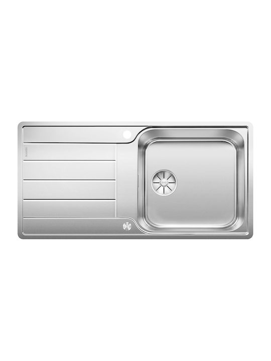 Blanco Drop-In Sink Inox with Faucet W100xD50cm Silver