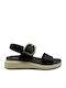 Women's Flat Sandals in Black Color