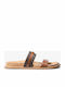 Mandy Signature Flat Γυναικεία Σανδάλια Καφέ