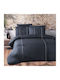 First Choice Set Huse Pentru Pilote 100% Bumbac Dublu Cu 2 Fețe De Pernă & 1 Cearceaf 200x220cm Elegant Albastru