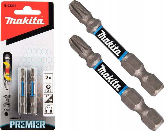 Makita Makita Μυτη Κατσαβιδιου Pz3-50mm 2τμχ Impact Premier