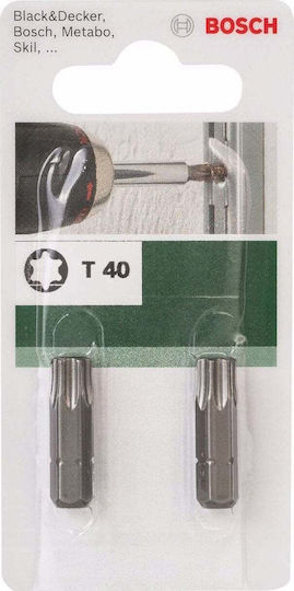 Μυτες T40 25mm 1/4 Standard 2τεμ Bosch