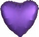 Luftballon Folie Herz Lila 43cm