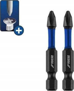 Dedra Άκρες Κατσαβιδιού Κρούσης Phillips Ph2x50mm 2τμχ Συσκευασία