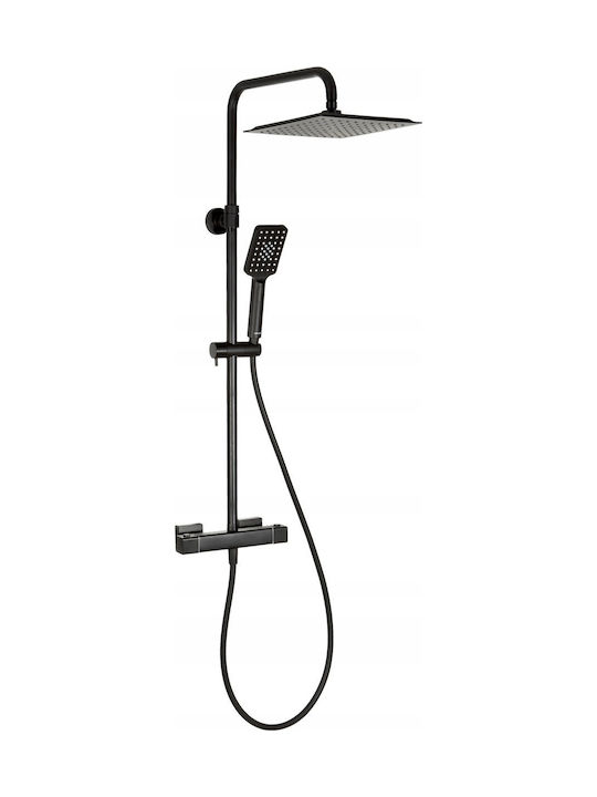 Valvex Shower Column with Mixer 25cm Black