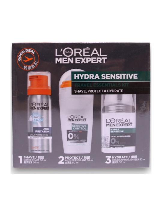 Travel Set L'oreal Paris Men Expert Alcohol-free Hydrating & Regenerating Day & Night Cream Face 50 Ml + Men Expert Alcohol-f