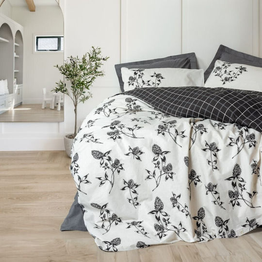 Cotton Box Подредба Плик За Завивка 160x220см Единичен с Калъфка и 1 Чаршаф Антрацит