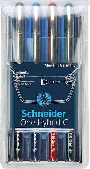 Schneider One Hybrid C 0.3 Mm Ballpoint Pen Case of 4 Pieces Mixed Colors 4004675099372
