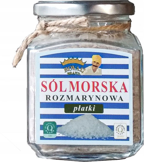 Rosemary Sea Salt 120g Flakes Without Grinder Glass Jar