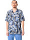 Short-sleeved Shirt Floral Blue