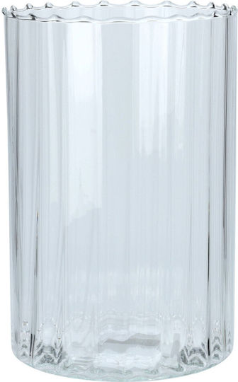 Mondex Γυαλινο Βαζο Κυλινδρος 18xh28cm
