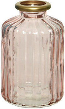 Kaemingk Decorative Pink Glass Vase Ø6.2xH10cm