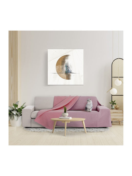 Eysa Eysa Ριχτάari Dreisitzer-Sofa Wurf 260x270cm Silber Rosa