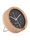 Karlsson Wooden Tabletop Clock with Indicators and Alarm Clock