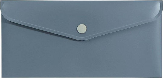 Biurfol Mappe mit Druckknopf DL 21x11 PP Grau Soft Touch Biurfol