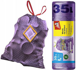 Sarantis Σακούλες Απορριμάτων Χωρητικότητας 35lt 35x53cm 12τμχ Μωβ