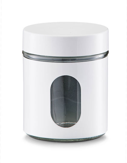 Zeller Vaza Uz General cu capac Metalic Alb 600ml