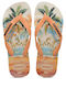 Top Tropicalia Vibes Flip Flops In Orange Colour