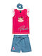 Kids' Set with Shorts Summer 2pcs Fuchsia