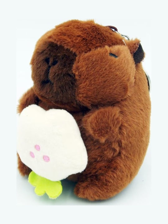 Breloc Toy Plus Capybara Copii 3 Ani și Peste 11cm Lung Maro Crem Floare Abyz