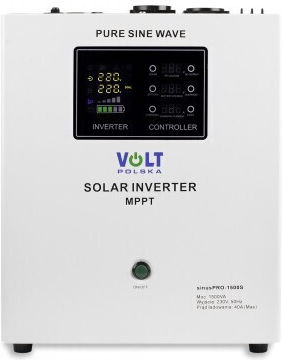 Volt Polska PRO Series S Καθαρού Ημιτόνου Inverter Ισχύος 1000W με Τάση Εισόδου 12V (Μονοφασικό)