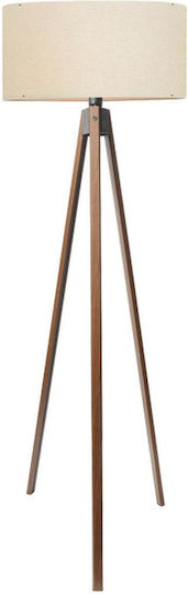 Pakketo PWL-1059 Stehlampe H140cm. Creme-Walnuss