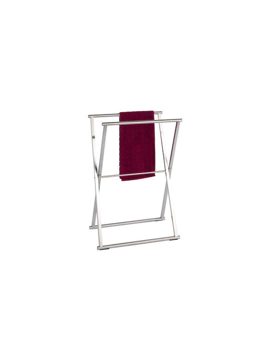Wenko Bathroom Wall-Mounted Towel Rack Single 53.5x80.5cm Inox Gray