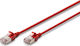Digitus F/FTP Cat.6a (Gigabit) Καλώδιο Δικτύου Ethernet 0.5m Κόκκινο