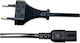 Manhattan Euro / IEC C7 - Euro / IEC C7 Cablu 3m Negru