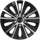 Versaco Paris тасове за кола Черен Хром Сребърни Болтове 16" Лого на Opel 4 броя