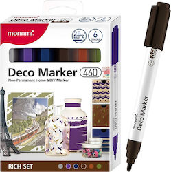 Acryl-Dekorationsmarker Deco Marker B 460 6 Farben Rich Monami Acryl-Dekorationsmarker Deco Marker B 460 6 Farben Rich Monami