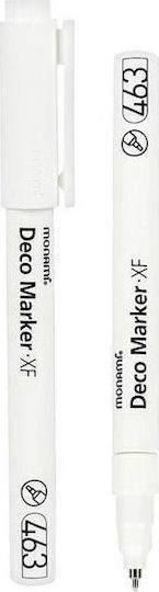 Set 6 markere acrilice albe Deco 463 Xf Monami