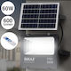 Bakaji Στεγανός Ηλιακός Προβολέας LED 60W Ψυχρό Λευκό 6500K με Φωτοκύτταρο και Τηλεχειριστήριο IP65