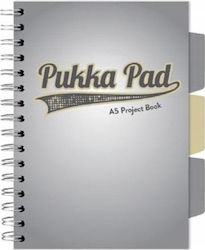 Pukka Pad Projektbuch Grau A5/100 Seiten Quadrat Grau 3 Stück