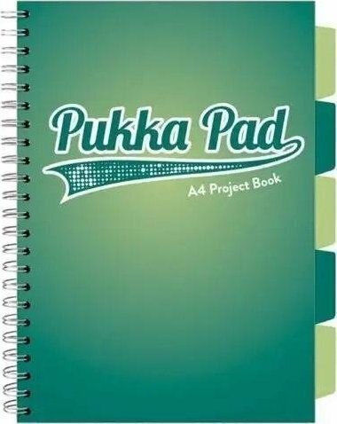 Τετράδιο Έργου Pukka Pad Σκούρο A4/100k Τετράγωνο Τιρκουάζ 3 Τεμ