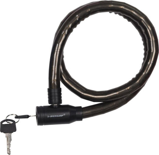 Dunlop Spiral Bicycle Lock Key 1.8x80 cm Black