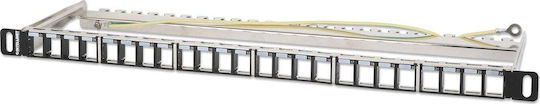 Intellinet Network Solutions Intellinet 24-port Patch Panel Shielded Unloaded 0.5 He Blank Panel 48.26 Cm 19-inch Rack Mounting Keystone Jacks Black