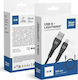 Blue Star Regular USB-A la Cablu Lightning 12W Negru 1m