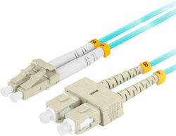 Lanberg FO-LUSU-MD31-0005-TQ Οπτική Ίνα LC/UPC-LC/UPC 0.5m Τιρκουάζ