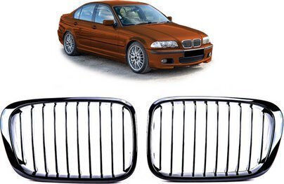 Mtuning Σπορ Γρίλια Μονές Νευρώσεις Gloss Black Bmw 3 E46 Compact Πριν Facelift 1998-2001