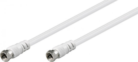 Goobay Καλώδιο Κεραίας Coax male - Coax female Λευκό 15m (11866) 1τμχ