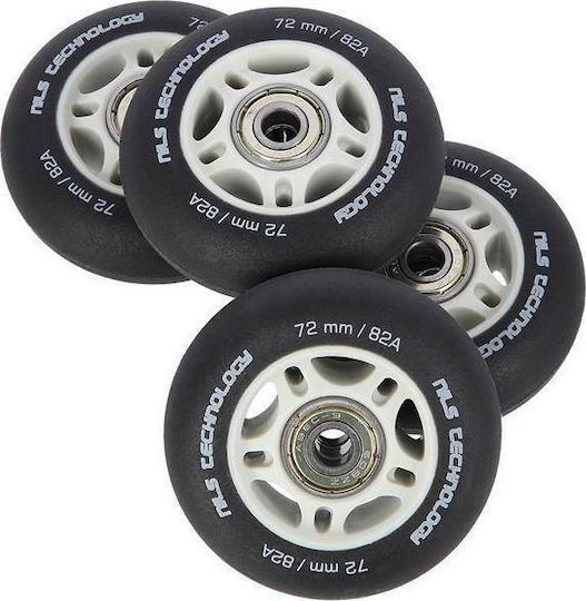 Set Nils Extreme Pu 72x24 82a Negru Mat 4 Buc + Abec-9 8 Buc Nils Extreme
