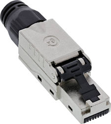 Inline Rj45 Plug Cat.6a 500mhz Field-installable Shielded Screw Cap