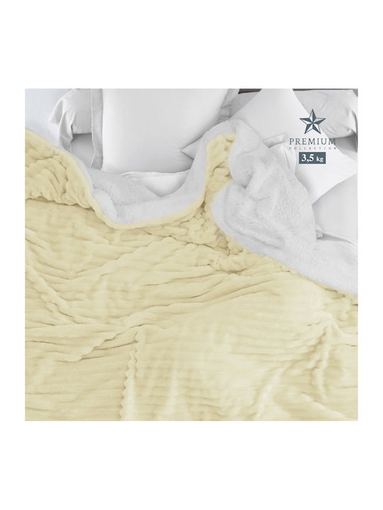 Isadore Lorraine Premium Plus Κουβέρτα Sherpa Υπέρδιπλη 220x240εκ. Εκρού