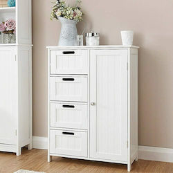 Bakaji Badezimmerschrank B55xT30xH81cm Weiß